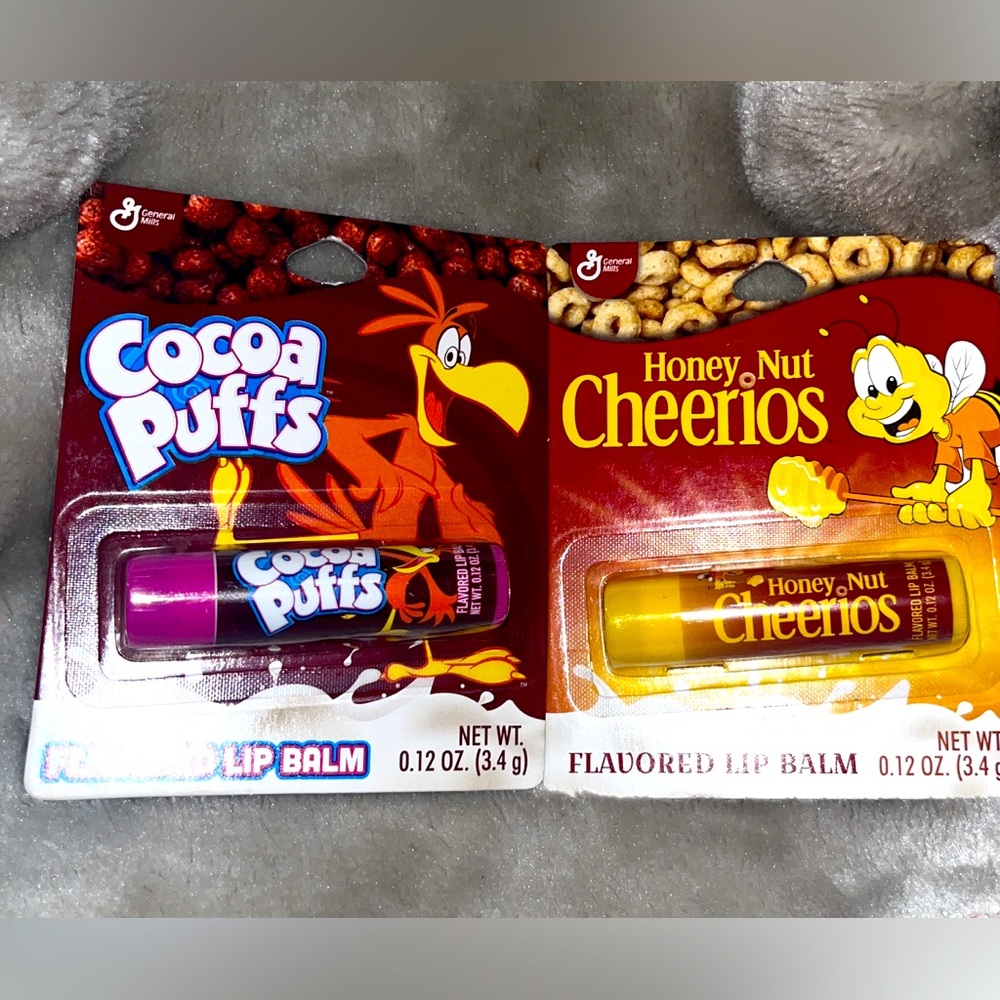 Set of 2 General Mills Cereal Lip Balms Honey Nut Cheerios & Cocoa Puffs